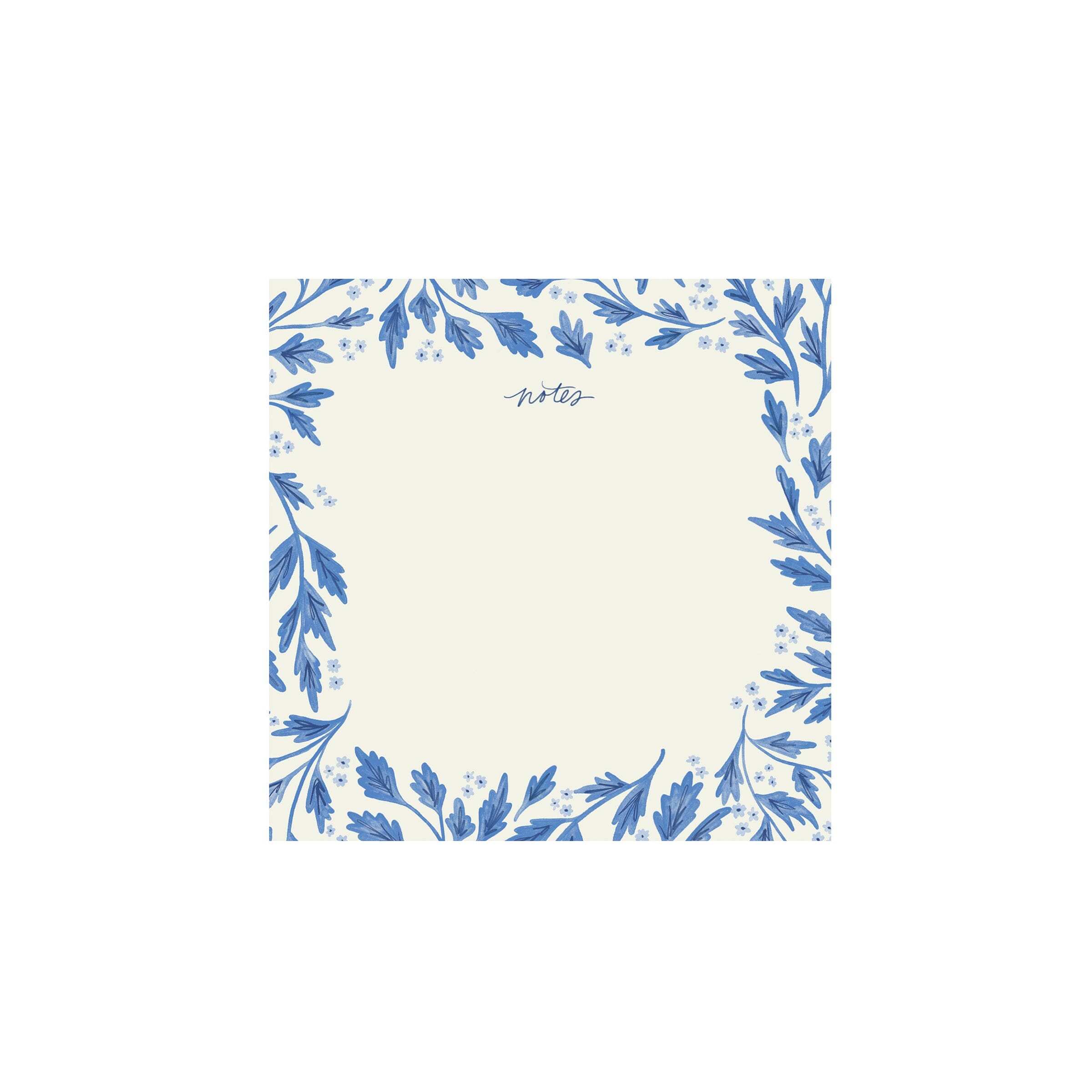 Blue Vines Notes Block Notepad - Ramona & Ruth 