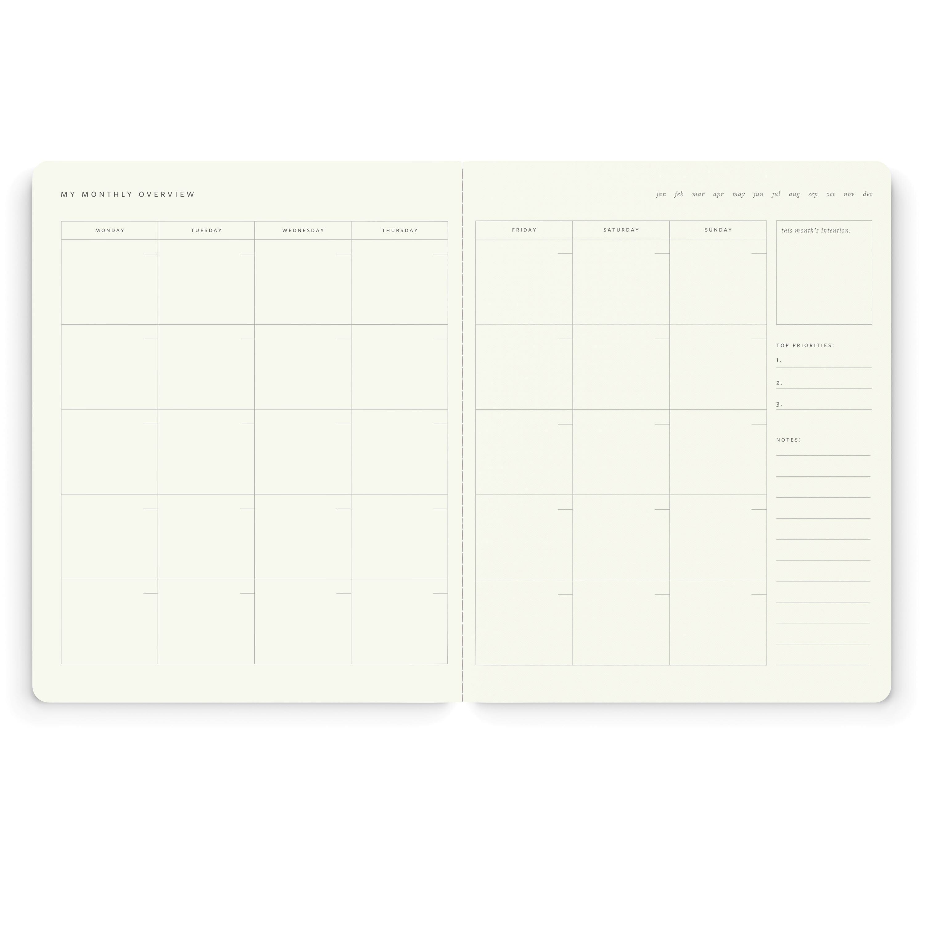 Bunches Stitched Monthly Planner - Ramona & Ruth 