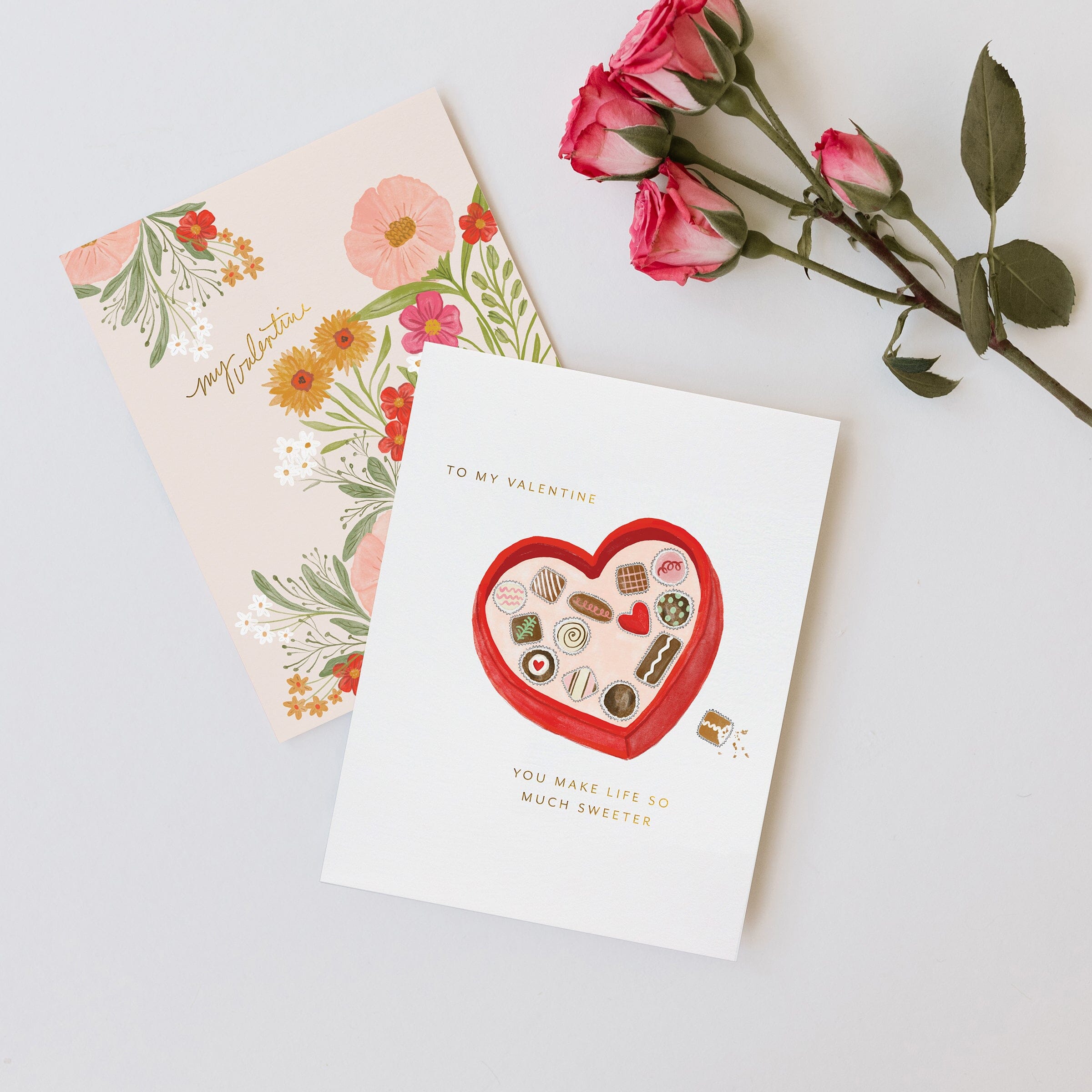 Chocolate Valentine Card - Ramona & Ruth 