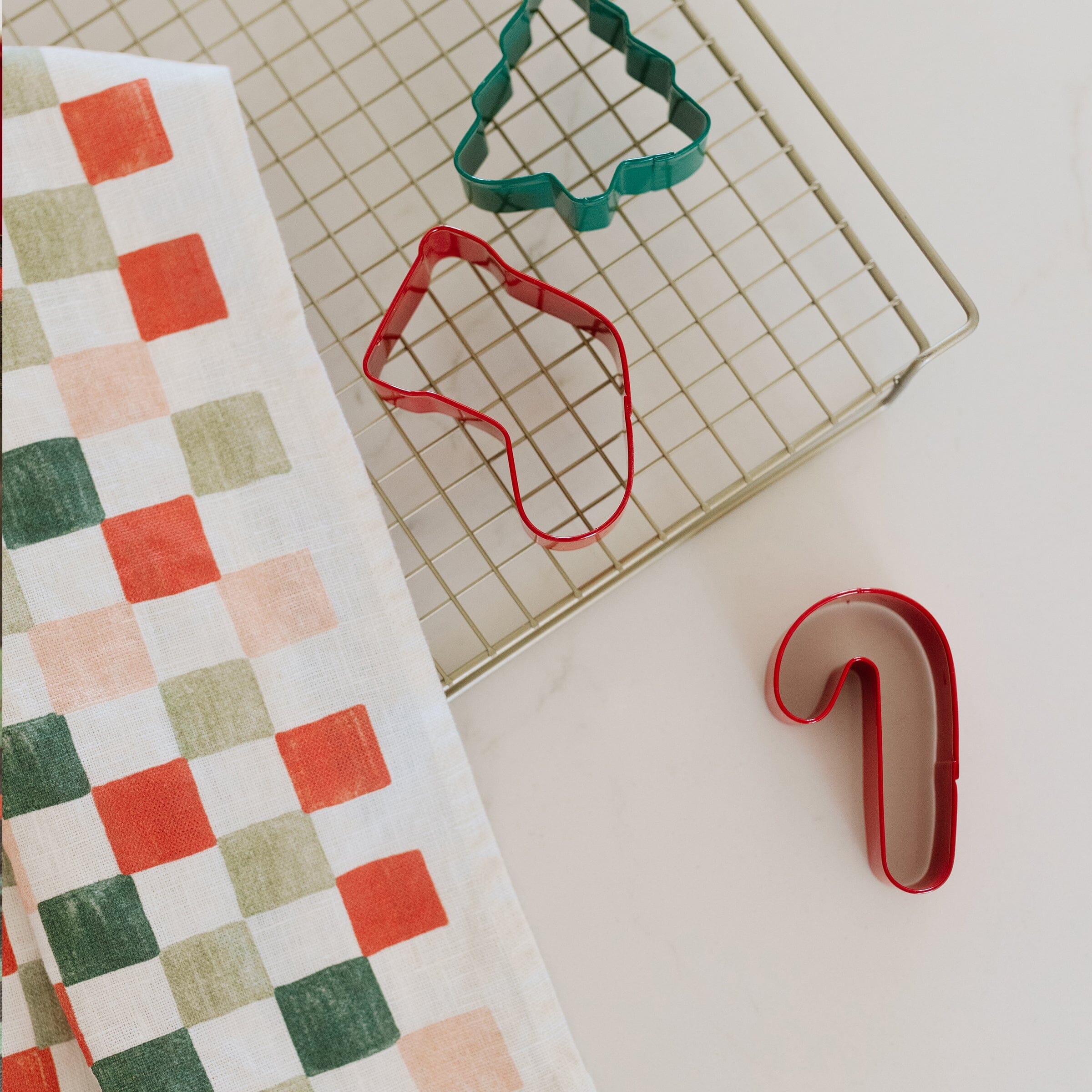 Holiday Checker Linen Tea Towel - Ramona & Ruth 