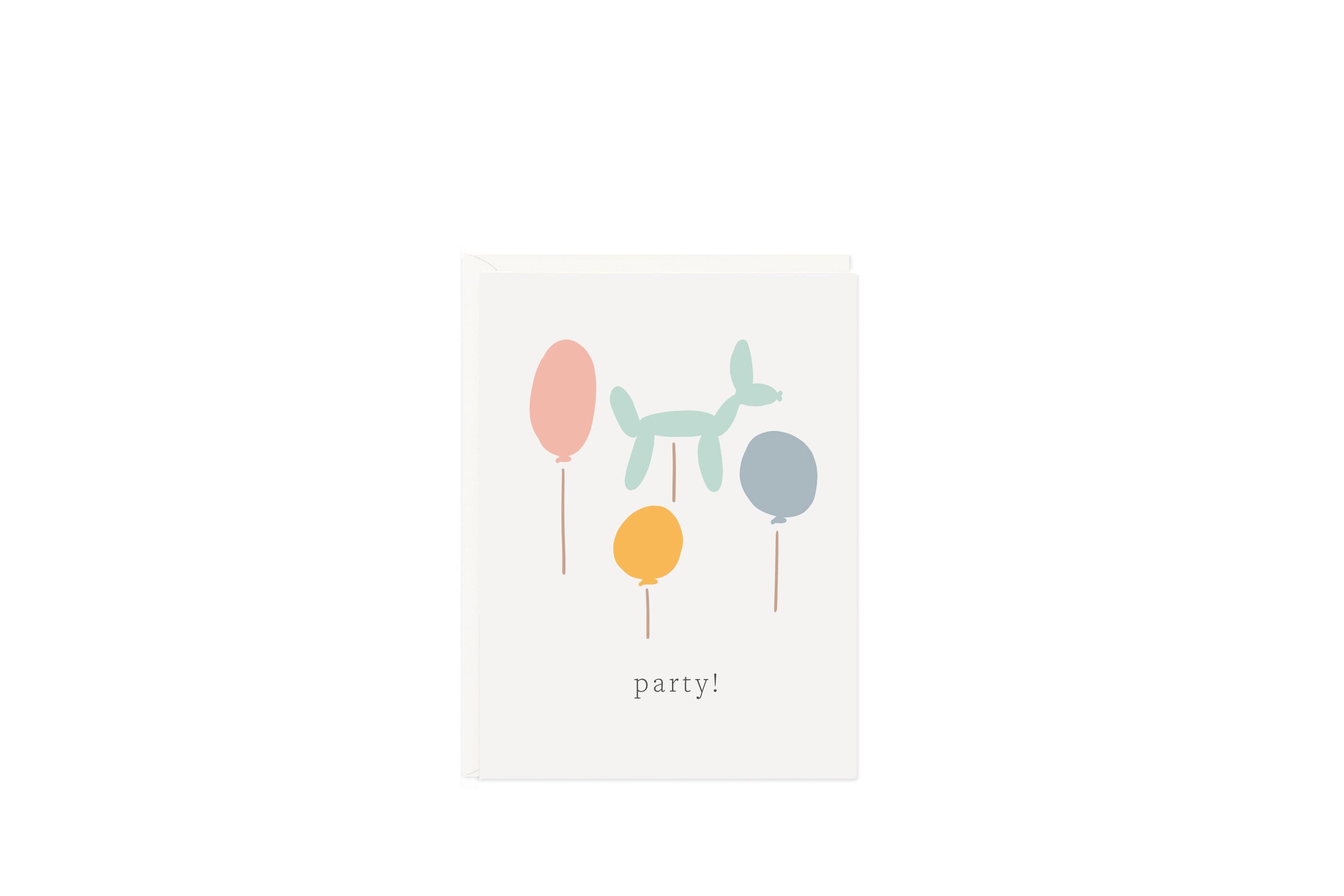 Party Balloons Mini Card - Ramona & Ruth 