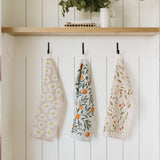 Pink Floral Linen Tea Towel - Ramona & Ruth 