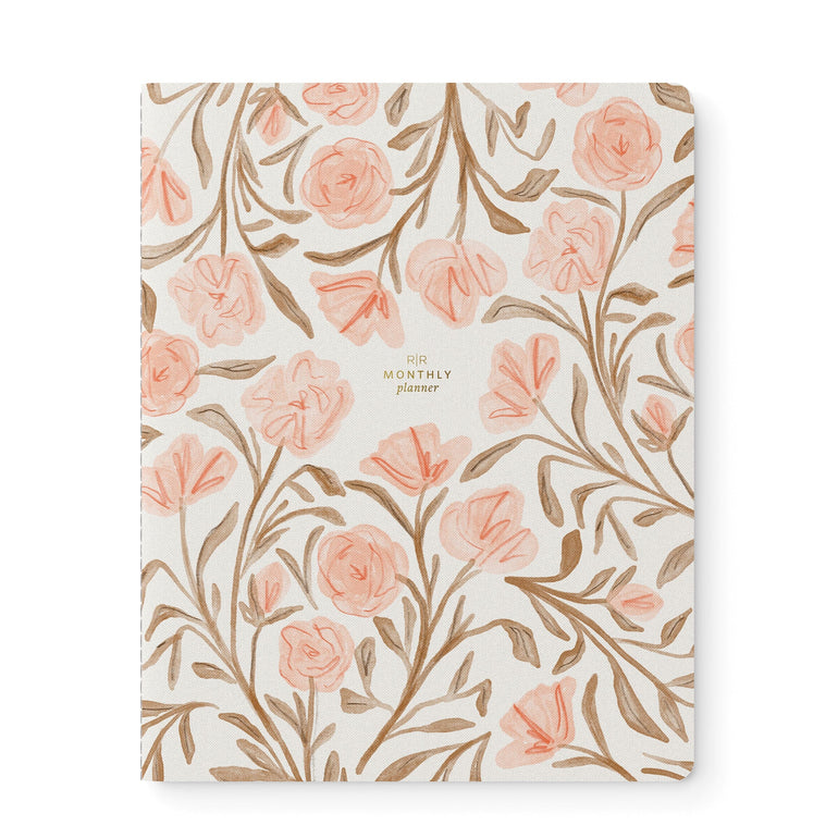 Pink Floral Stitched Monthly Planner - Ramona & Ruth 