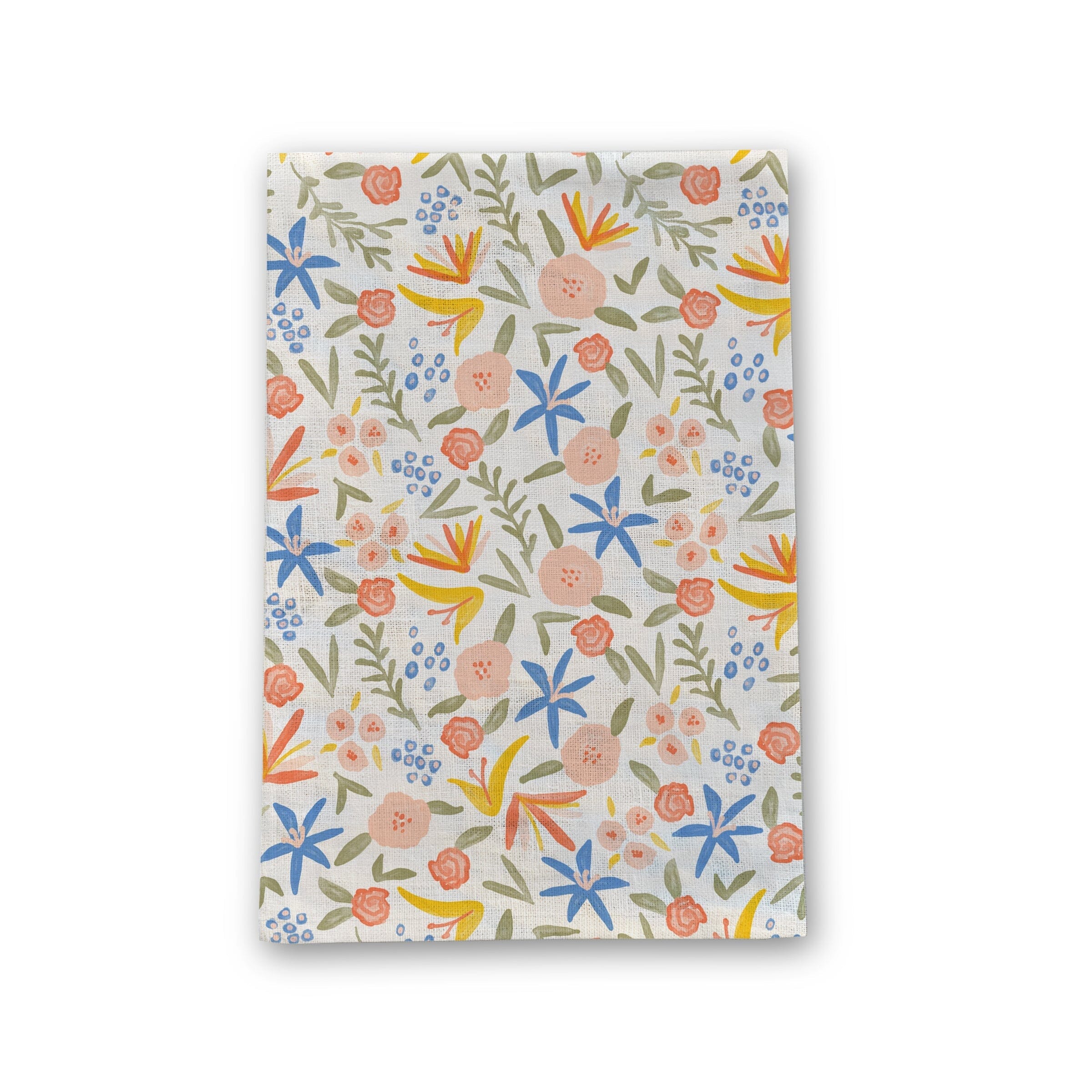 Spicy Floral Linen Tea Towel - Ramona & Ruth 