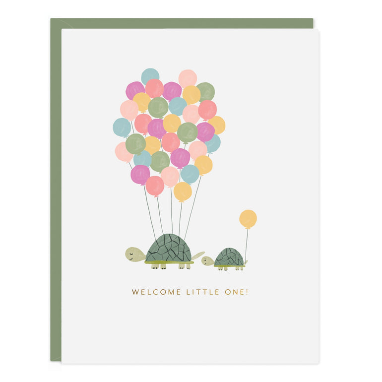 Welcome Baby Turtles Card - Ramona & Ruth 